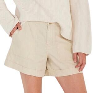 NEW NOT MONDAY women's palmer linen short in ecru
